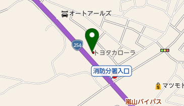 トヨタカローラ新埼玉嵐山店の地図画像