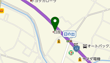 埼玉日産本庄店の地図画像