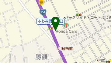 Honda Cars川越ふじみ野中央店の地図画像