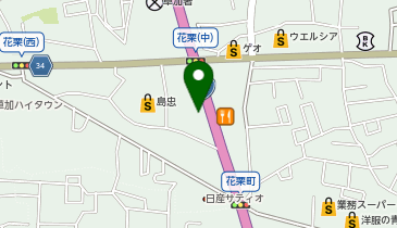 はとや草加店の地図画像