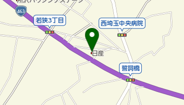 埼玉日産所沢北野店の地図画像