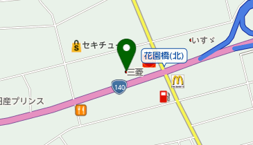 東日本三菱自動車販売花園インター店の地図画像