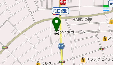 タイヤガーデン越谷の地図画像