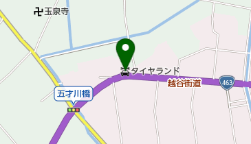 タイヤランド越谷の地図画像