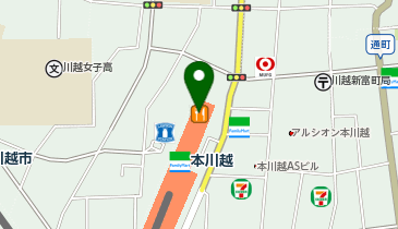 ウェンディーズファーストキッチン本川越ペペ店の地図画像
