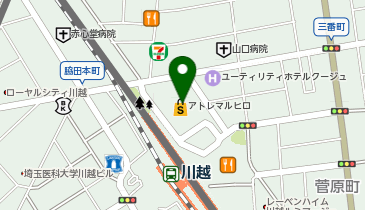 ウェンディーズファーストキッチン川越アトレ店の地図画像