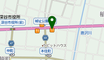 かつや埼玉深谷店の地図画像