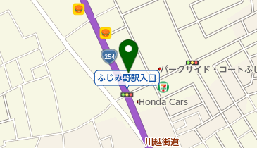 からやまふじみ野店の地図画像