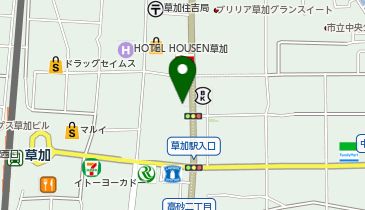 生そばあずま草加店の地図画像