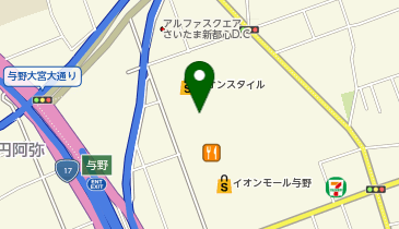 牛角焼肉食堂イオンモール与野店の地図画像