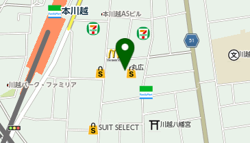鎌倉パスタ丸広百貨店川越店の地図画像