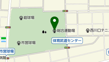 青木町公園総合運動場内陸上競技場の地図画像