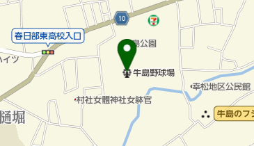 春日部市牛島野球場の地図画像