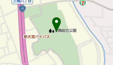 三橋総合公園体育館の地図画像