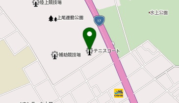 上尾運動公園テニスコートの地図画像