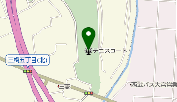 三橋総合公園テニスコートの地図画像