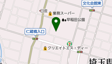 早稲田テニスコートの地図画像