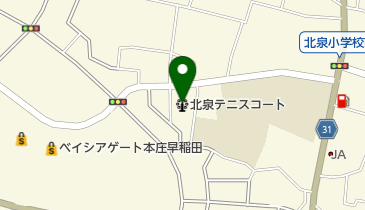北泉テニスコートの地図画像