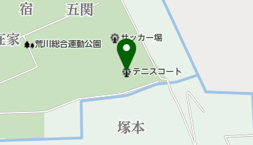 荒川総合運動公園テニスコートの地図画像