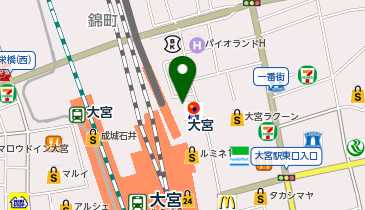 埼玉レジャーランド大宮駅東口店の地図画像