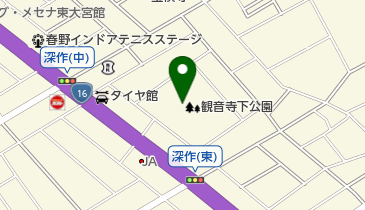 観音寺下公園多目的グラウンドの地図画像