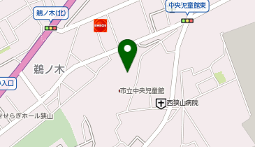 狭山市立中央児童館の地図画像