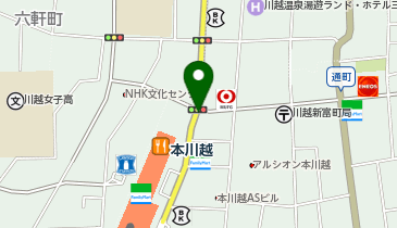 川越百万灯夏まつりの地図画像