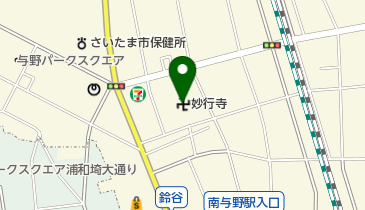 妙行寺の地図画像