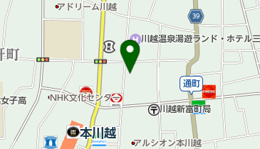 川越市産業観光館の地図画像