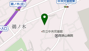 狭山市立中央児童館の地図画像