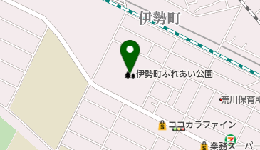 伊勢町ふれあい公園の地図画像