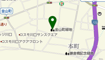金山町緑地の地図画像