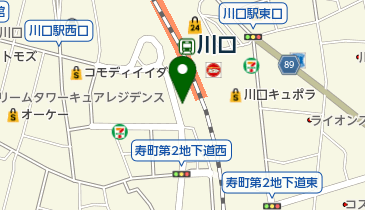 緑地第7号川口西口緑地の地図画像