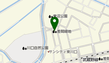 差間緑地の地図画像