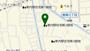 東内野住宅第2緑地の地図画像