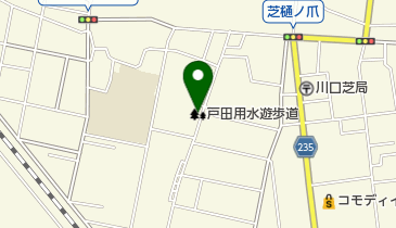 戸田用水遊歩道の地図画像