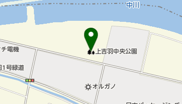 上吉羽中央公園の地図画像