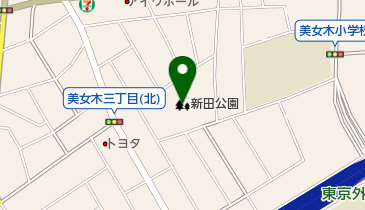 新田公園の地図画像