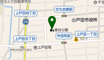 後谷公園の地図画像