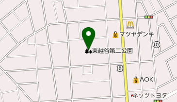 東越谷第二公園の地図画像