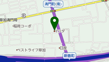 関東マツダ草加店の地図画像