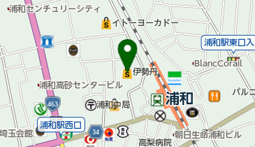 ルイ・ヴィトン伊勢丹浦和店の地図画像