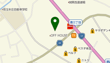 快活CLUB本庄東店の地図画像