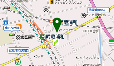 ホットヨガスタジオ美温武蔵浦和の地図画像