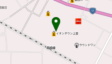 バーガーキングイオンタウン上里店の地図画像