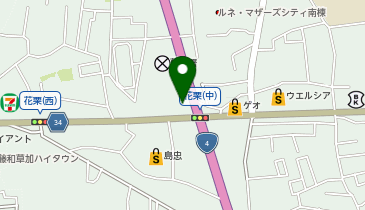 星乃珈琲店草加店の地図画像
