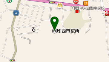 印西市役所の地図画像