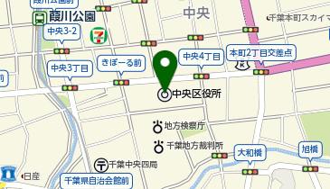 千葉市中央区役所の地図画像