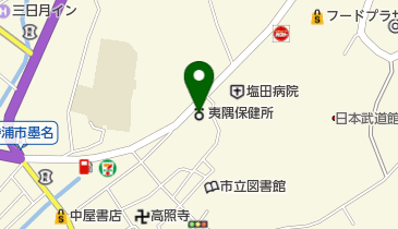 夷隅健康福祉センターの地図画像