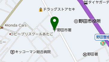 野田市消防署消防本部の地図画像